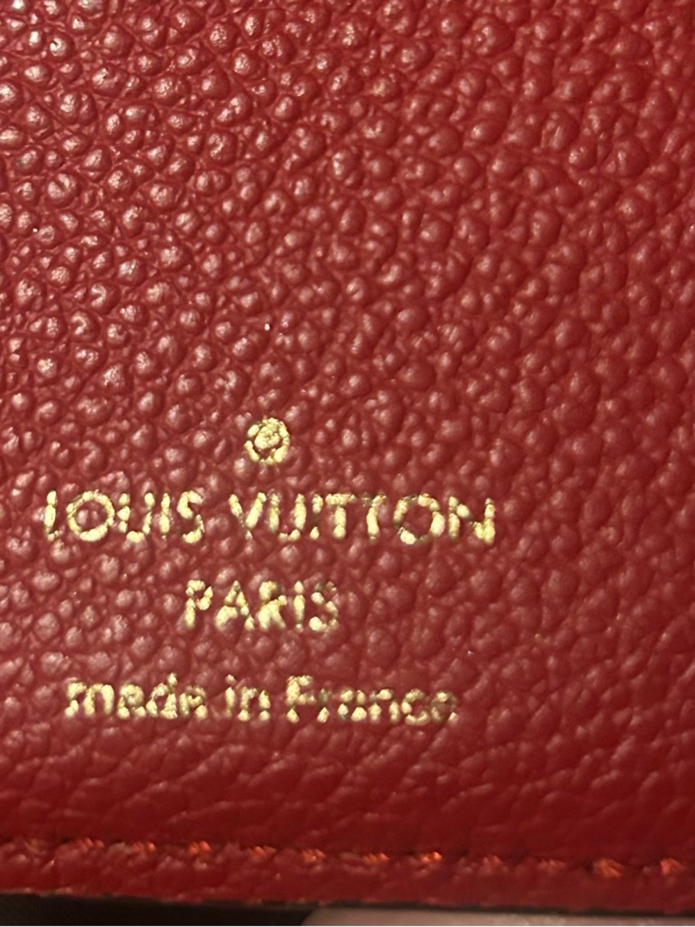 LOUIS VUITTON Pallas Compact Red & Brown LV Logo Folding Wallet - Picture 10 of 10